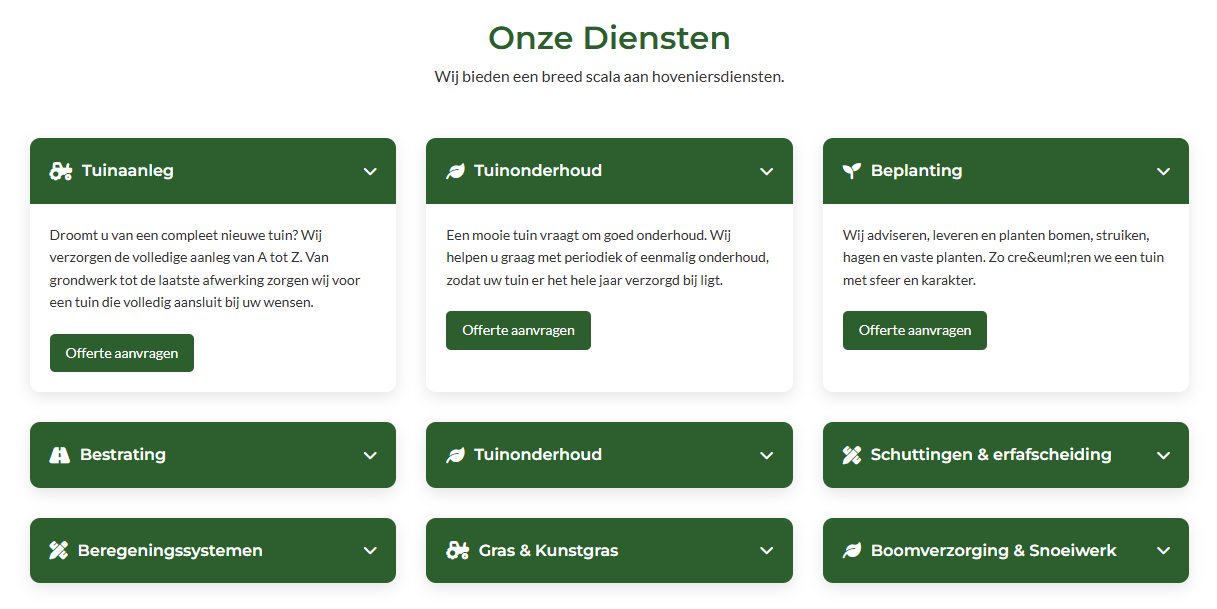 Hoveniers website + CMS - Foto 8