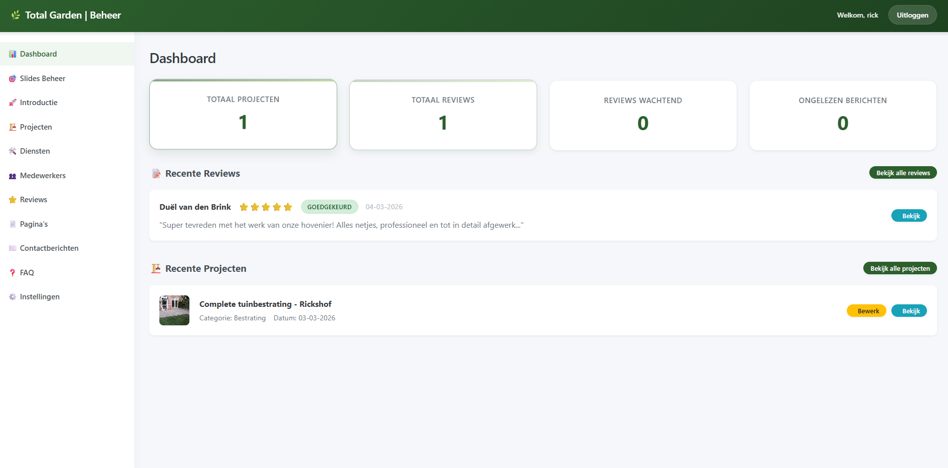 Hoveniers website + CMS - Foto 14